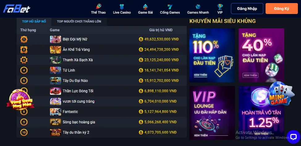 Tổng quan các loại game nổ hũ đa dạng